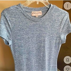 Blue long dress! Super comfortable & cute! Size M, but will fit a Size S.